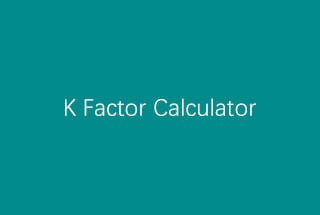 Calculadora do Fator K